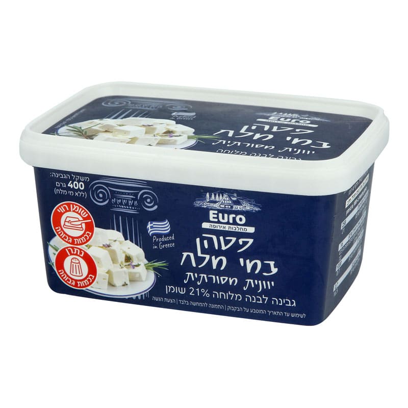 גבינת פטה במי מלח 21% שומן 400 גרם