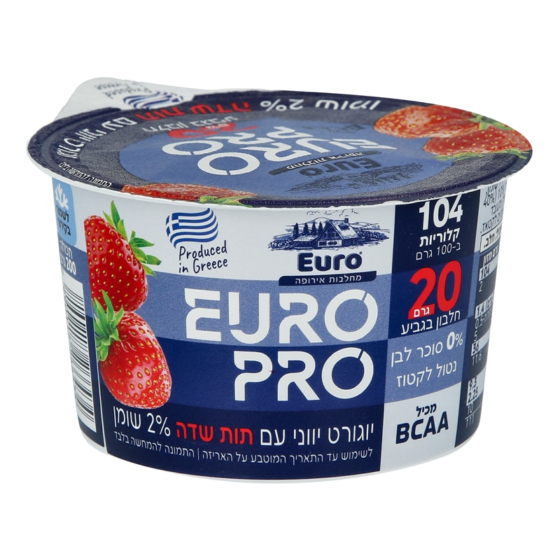 יוגורט פרו יווני תות שדה 2% שומן 200 גרם