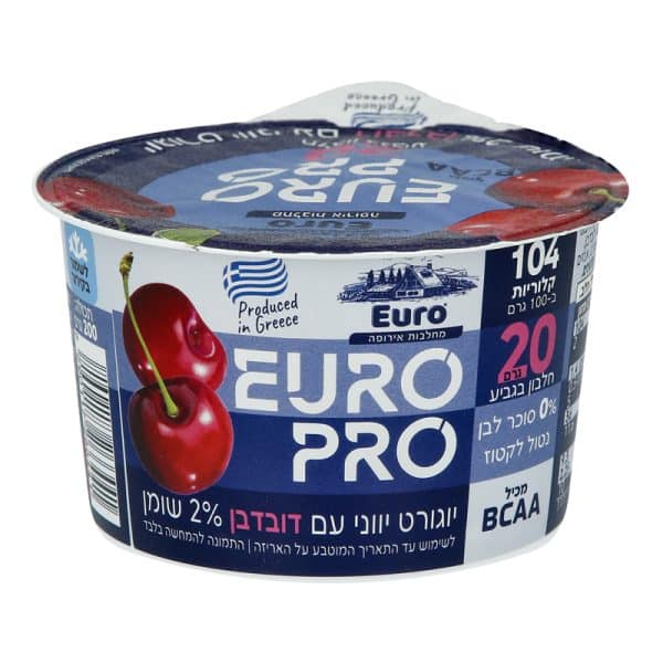 יוגורט פרו יווני דובדבן 2% שומן 200 גרם