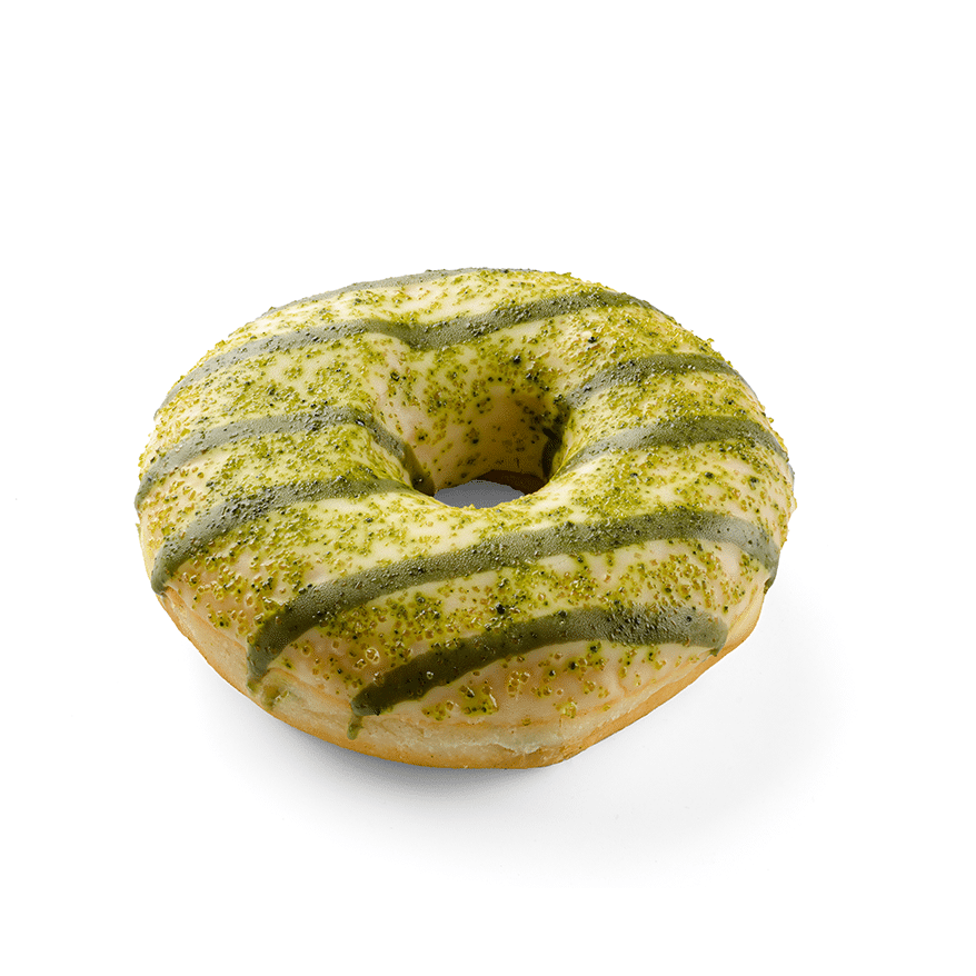 מאפה דונאטס במילוי וציפוי מאצ'ה 65 גרם