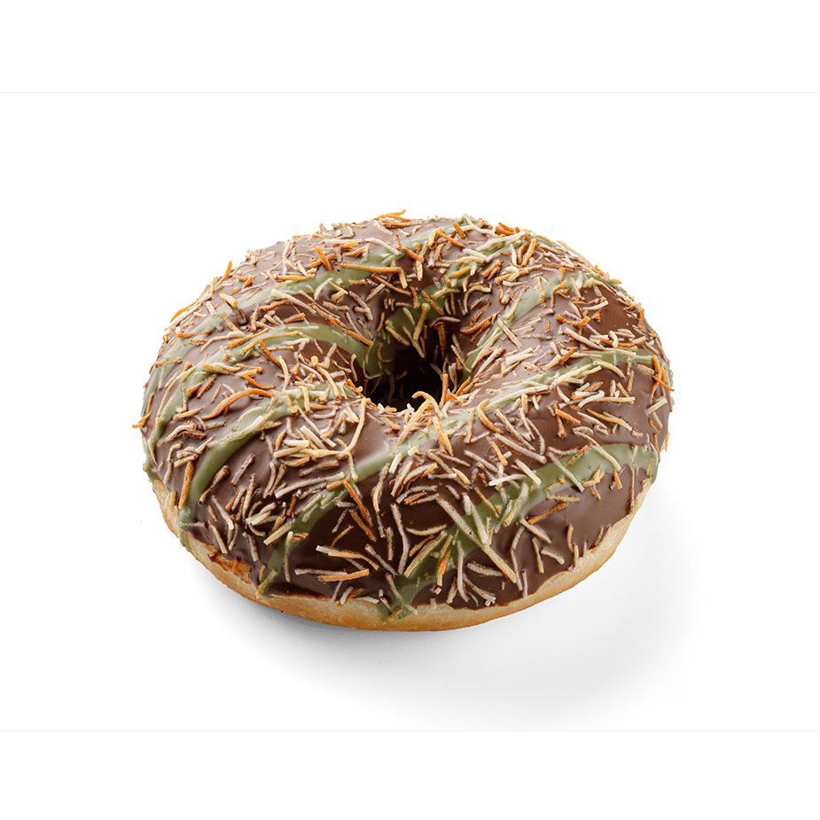 מאפה דונאטס במילוי וציפוי בסגנון שוקולד דובאי 65 גרם