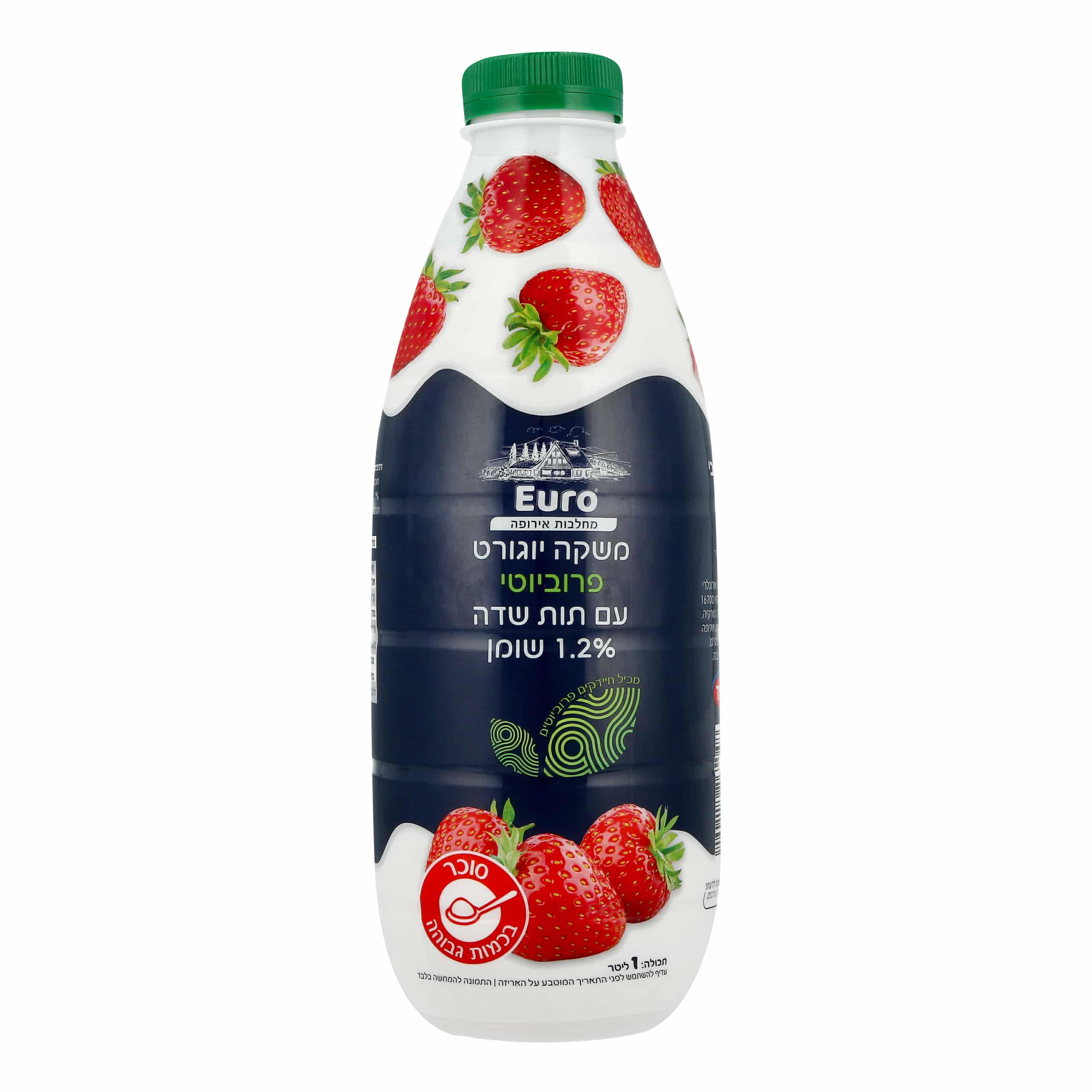 משקה יוגורט פרוביוטי 1 ליטר תות שדה 1.2% שומן