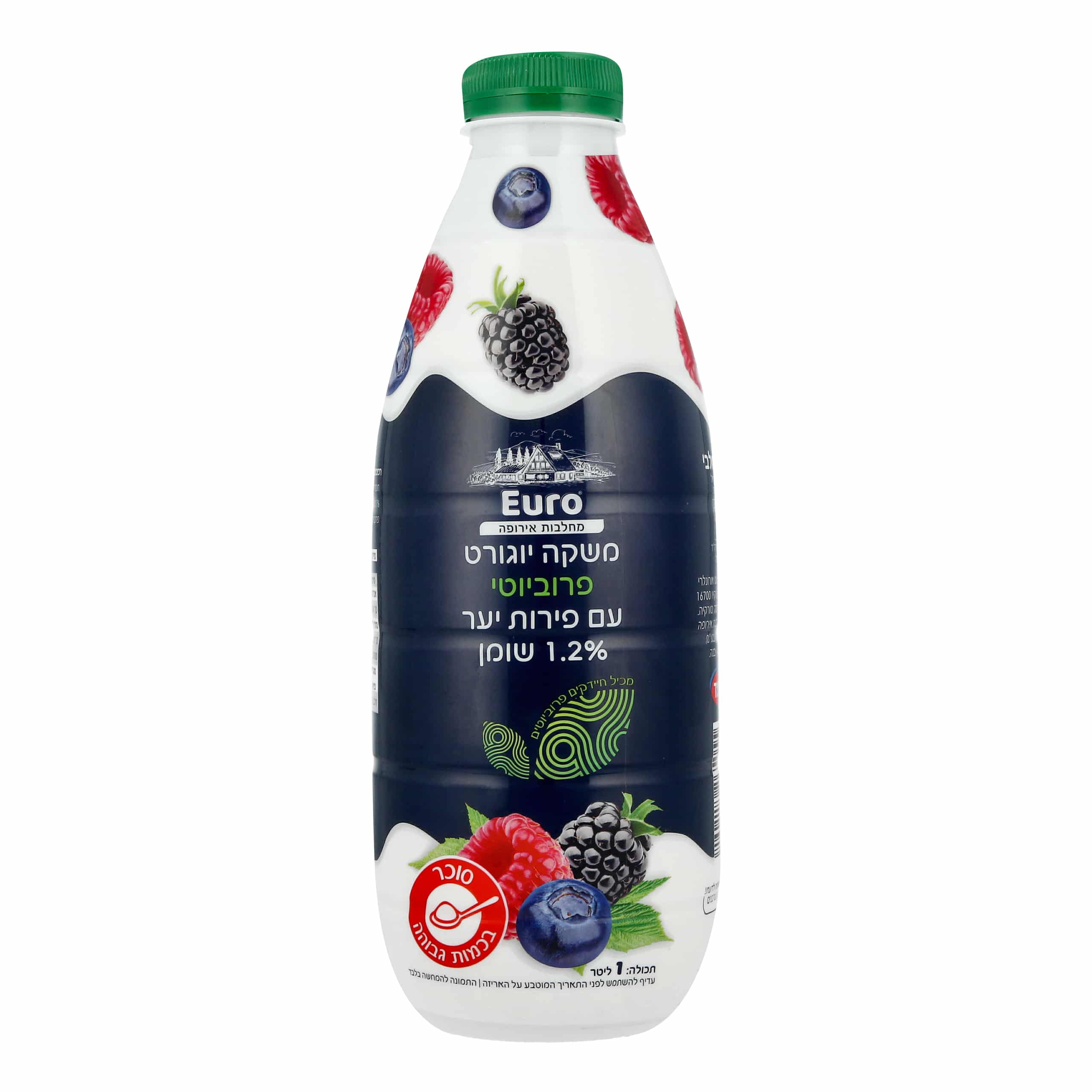 משקה יוגורט פרוביוטי 1 ליטר פירות יער 1.2% שומן